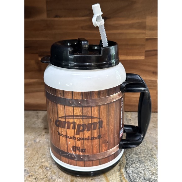 Other - WHIRLEY JUMBO 64 Oz AMPM Travel Jug Handle Mug XM-52/64 W/ Lid & Straw